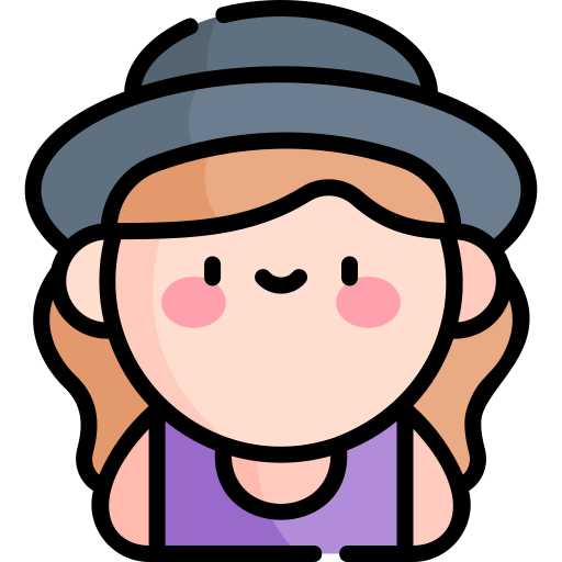 A girl in a hat